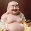 Buddha Statues for Home Meditation Decor Zen Decoration Ceramic Big Belly Maitreya Laughing Buddha Whole Hall Buddhist Household Enshrining God Statues to Keep Lucky Buddha Statues Safe Collectibles a view 3