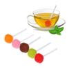 PULABO Silicone Lollipop Tea Infuser Loose Leaf Strainer Bag Herbal Spice Filter Diffuser Green popular view 2