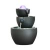 HIHELO Desktop Fountain Indoor Water Fountain Table Fountain Ceramic Waterfall Fountain Water Feature Meditation Table Fountain for Home Office Decoration Water Fountain Outdoor view 1
