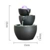 HIHELO Desktop Fountain Indoor Water Fountain Table Fountain Ceramic Waterfall Fountain Water Feature Meditation Table Fountain for Home Office Decoration Water Fountain Outdoor view 2