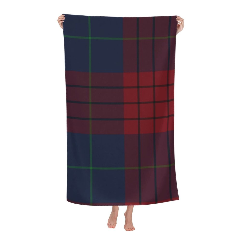 LMNSWDA Navy Blue and Red Plaid Robinson Tartan Beach Towels Oversized Soft High Absorbent Quick Dry Bath Towels Pool Towels Travel Beach Towels for Kids Adults