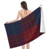 LMNSWDA Navy Blue and Red Plaid Robinson Tartan Beach Towels Oversized Soft High Absorbent Quick Dry Bath Towels Pool Towels Travel Beach Towels for Kids Adults view 3