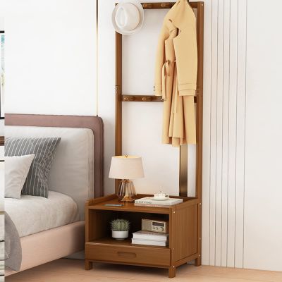 IMPREC Balcony Hanger, Modern Vertical Coat Hanger Bedroom Coat Rack Set Up Partitions for Great for Hanging Clothes and Organizing Your Everyday Belongings (Color : Brown)