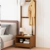 IMPREC Balcony Hanger, Modern Vertical Coat Hanger Bedroom Coat Rack Set Up Partitions for Great for Hanging Clothes and Organizing Your Everyday Belongings (Color : Brown) view 1
