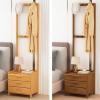 IMPREC Balcony Hanger, Modern Vertical Coat Hanger Bedroom Coat Rack Set Up Partitions for Great for Hanging Clothes and Organizing Your Everyday Belongings (Color : Brown) view 3