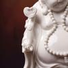 Buddha Statues for Home Meditation Decor Ceramic Zen Decoration Home Worship Home White Porcelain Big Belly Buddha Maitreya Laughing Buddha Craft Ornament Collectibles and Figurines view 4