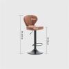 BONAD Bar Stools Modern Fashion Lifting and Rotating Bar Chair Backrest High Stool Bar Home Restaurant Kitchen Cafe Island Chair Bar Chairs (Color : C) view 3