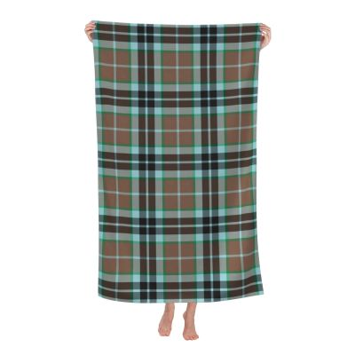 LMNSWDA Clan Thompson Brown and Blue Hunting Tartan Beach Towels Oversized Soft High Absorbent Quick Dry Bath Towels Pool Towels Travel Beach Towels for Kids Adults