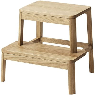 OSCCAR Kitchen Portable Step Ladder Stool Solid Wood Shoe Platform, Home Creative Stool, Bench, Step Stool (Color : #1)