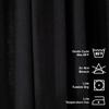 CASANEMA Faux Velvet Look Table Cloth Anti-Shrink Dcor Fabric Table Cover for Kitchen, Dinning Tabletop Black Single Piece Outdoor & Indoor Use (116"X116") Made in Turkey view 3