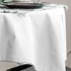 CASANEMA Faux Velvet Look Table Cloth Anti-Shrink Dcor Fabric Table Cover for Kitchen, Dinning Tabletop Pure White Single Piece Outdoor & Indoor Use (116"X116") Made in Turkey view 2
