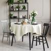 CASANEMA Faux Velvet Look Table Cloth Anti-Shrink Dcor Fabric Table Cover for Kitchen, Dinning Tabletop Ecru Single Piece Outdoor & Indoor Use (90"X156") Made in Turkey view 1