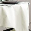 CASANEMA Faux Velvet Look Table Cloth Anti-Shrink Dcor Fabric Table Cover for Kitchen, Dinning Tabletop Ecru Single Piece Outdoor & Indoor Use (90"X156") Made in Turkey view 2