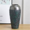 TATSEN Bronze Green Retro Coarse Ceramic Vase Bubble Glaze Craft Dining Table Living Room Hydroponic Floral Chinese Ornaments view 3