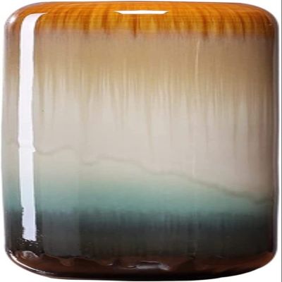TATSEN Chinese Flow Glaze Gradient Ceramic Vase Living Room Countertop Decorative Ornaments Floral Porcelain (Color : D, Size : 30 * 10 * 15cm)