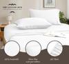 King Size 6-Piece Sheet Set 1000 Thread Count Percale 100% Pure Cotton All Season Breathable Bed Sheets fits up to 7-9 inch Deep Pocket (Solid, White) view 3