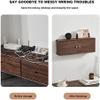 TRUKD HUALU Router Storage Box,Floating Shelf Wall Mounted WiFi Router Storage Box TV Cabinet Set Top Box Rack Decorative Storage Rack for Bedroom, Living Room Brackets view 4