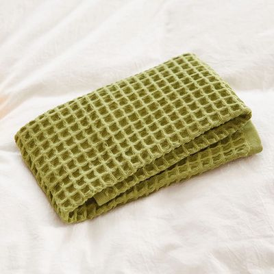 100% Cotton Big waffle Bath Towel Absorbent Adult Bath Towels Solid Color Soft Friendly Face Hand Shower For Bathroom Washcloth (Color : green, Size : 70x140cm)