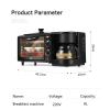 Breakfast machine three-in-one electric oven toaster coffee machine hot dog machine home kitchen appliances (Color : 220V, Size : EU) view 4