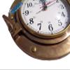 12 Inch Antique Solid Brass Nautical Navigation Marine Brass Porthole Clock Brass Wall Mounted Clock Best for Gift Home Office College Marriage Anniversary VGT view 2
