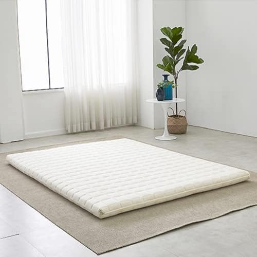 NATURAL LIFE PALMPRING Coconut Coir Mattress 3 Inch, Mattress Topper Organic Coconut Coir Cotton Wool 3 Inch Pad Pillowtop Firm Bed Comfort Sleep Body Support