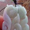 Certified Green Lavender Burma 100% Natural A Jade Jadeite Pendant Mandarin Duck Phoenix Lotus Flower Ruyi Coin Necklace 544542 GS view 2