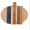 Aubree Says Acacia Wood and Black Marble Cheeseboard - Charcuterie Board For Entertaining and Serving, Weddings, Anniversary & Housewarming Parties, 20 x 10 x 0.5 in view 2