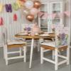 Gehucoxee Summer Floral Chair Back Covers Set of 8, Dining Chair Cover Removable Kitchen Chair Slipcovers Dining Room Back Covers Protector for Kitchen Party Spring Tulip Lavender Farmhouse Backdrop view 3