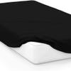 Cot Fitted RV Bunk Sheet - 25" x 75" Fitted Sheet - 1 Piece Cot Fitted Sheet Only with 8" Deep Pocket - 400TC Fully Elastic 100% Egyptian Cotton Camps Bottom Sheet - Black Solid. view 2