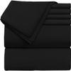 Cot Fitted RV Bunk Sheet - 25" x 75" Fitted Sheet - 1 Piece Cot Fitted Sheet Only with 8" Deep Pocket - 400TC Fully Elastic 100% Egyptian Cotton Camps Bottom Sheet - Black Solid. view 3