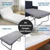 Cot Fitted RV Bunk Sheet - 25" x 75" Fitted Sheet - 1 Piece Cot Fitted Sheet Only with 8" Deep Pocket - 400TC Fully Elastic 100% Egyptian Cotton Camps Bottom Sheet - Black Solid. view 4