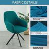 XGANGM 6/4/2 Set of Dining Room Chair Slipcover with Arms Stretch Printed Kitchen Dining Chair Covers Curved Back Accent Armrest Chair Protector Cover for Office Home,J,2PCS view 3