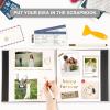 Photo Album Self Adhesive Pages Scrapbook 11x10.6 Black 60 Pages view 3