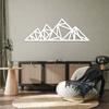 METALPLEX Geometric Triangle Mountains Metal Wall Art - Durable And Rust-Free Indoor & Outdoor Aluminum Composite Nature Wall Art- Home Decor Wall Art For Living Room And Bedroom Decorations - White (46x16) view 1