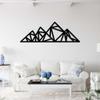 METALPLEX Geometric Triangle Mountains Metal Wall Art - Durable And Rust-Free Indoor & Outdoor Aluminum Composite Nature Wall Art- Home Decor Wall Art For Living Room And Bedroom Decorations - White (46x16) view 3