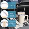40oz Tumbler Lid Compatible for Stanley, 2 Pack Replacement Tumbler Lids Fit for Stanley Quencher 2.0 Tumbler 40 OZ, with Straws and Cleaning Brush (Cream) view 4