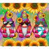 Summer Gnomes Tumbler Sublimation Transfer, Sunflower Gnome, Tie Dye Gnome, Ready to Press, 20 oz Straight Tumbler Transfer Wrap, Watermelon view 2