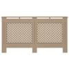 GOLINPEILO MDF Radiator Cover Heater Cover Cabinet Shelf Household Appliance Heating Accessories Home Improvement Furniture Heat Sink Brown, 59.8"x7.5"x32.1",Cross Style view 3