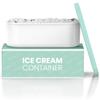 BALCI - Ice Cream Container - 2 Quart - Perfect Reusable Freezer Storage for Homemade Ice Cream Tubs for Sorbet, Frozen Yogurt and Gelato! - Flexible Silicone Lids, Long Scoop, Stackable - Mint view 1