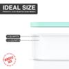 BALCI - Ice Cream Container - 2 Quart - Perfect Reusable Freezer Storage for Homemade Ice Cream Tubs for Sorbet, Frozen Yogurt and Gelato! - Flexible Silicone Lids, Long Scoop, Stackable - Mint view 2