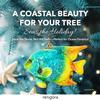 Beach Christmas Ornament  Hand-Painted Coastal Tree Decoration  Nautical Sea Life Ornament for Ocean Lovers  Unique Beachy Christmas Decor  Seashell & Sea Animal Gift (Tropical Fish) view 2