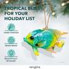 Beach Christmas Ornament  Hand-Painted Coastal Tree Decoration  Nautical Sea Life Ornament for Ocean Lovers  Unique Beachy Christmas Decor  Seashell & Sea Animal Gift (Tropical Fish) view 3