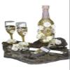 A&C Quinceaeras and More Champagne glasses set Toasting Set for Quinceanera Sweet Sixteen Toasting set SBD69 (Emerald Green/Silver) view 1