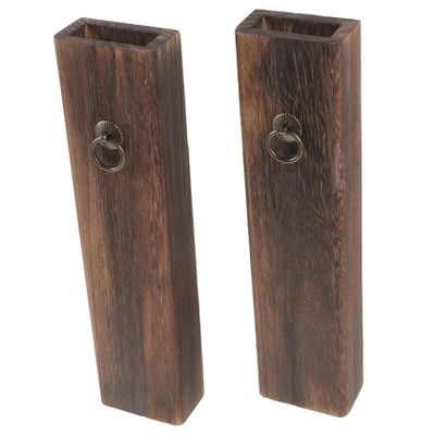 Hoement Wooden vase Dried Pampas Holder Wall Pocket vase Wood Wall Hanging Planter Mount Indoor Planter Household Hanging Flower Basket Pine