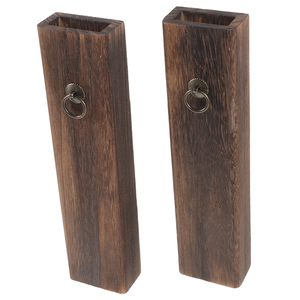 Hoement Wooden vase Dried Pampas Holder Wall Pocket vase Wood Wall Hanging Planter Mount Indoor Planter Household Hanging Flower Basket Pine