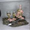A&C Quinceaeras and More Champagne glasses set Toasting Set for Quinceanera Sweet Sixteen Toasting set SBD69 (Burgundy Gold) view 3
