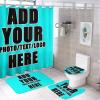 NALAHOME Custom Bathroom Sets with Shower Curtain and Rugs Waterproof Fabric Bath Curtains with Your Photo Text Logo Accessories for Home Bathroom Decor Style01 view 1