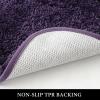 MIULEE Toilet Rug U Shaped for Bathroom - Soft and Absorbent Microfiber Contour Bath Rugs for Toilet, Non Slip Rubber Backside for Extra Safety, Machine Washable - Dark Purple, 20''x20'' view 4