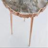 AANTHROPOLOGY By Rhea Smoky Grey Agate Organic Edge Side/Coffee Table (Rose Gold - Finish), Diameter(14 inch) view 4