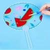 TYU Custom Handheld Fan, Personalized Cute Plastic Round Fan Handheld with Photo Text, Pocket Fans Hand Fan for Party Novelty Gift (50pcs) view 3